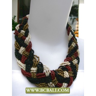 Multi Seed Beaded Necklaces Fashion